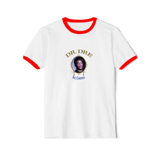 Dr Dre The Chronic Graphic Ringer Red Tee