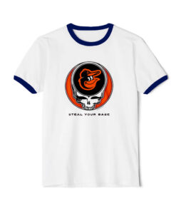 Grateful Dead Baltimore Orioles Steal Your Base Ringer Navy Tee