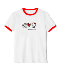 Hello Kitty x Keith Haring Crewneck Funny Ringer Red Tee