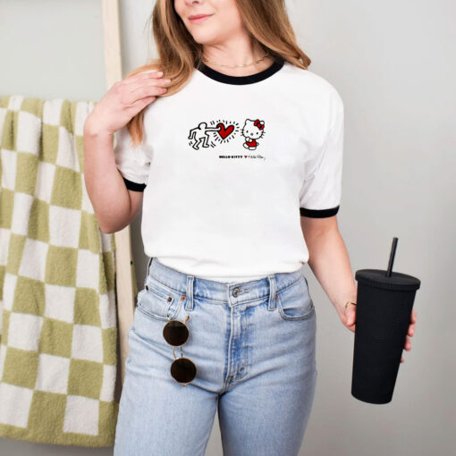 Hello Kitty x Keith Haring Crewneck Funny Ringer Tee