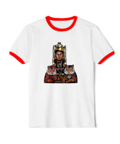 Jordan Travis College King And Tiger Ringer Red Tee
