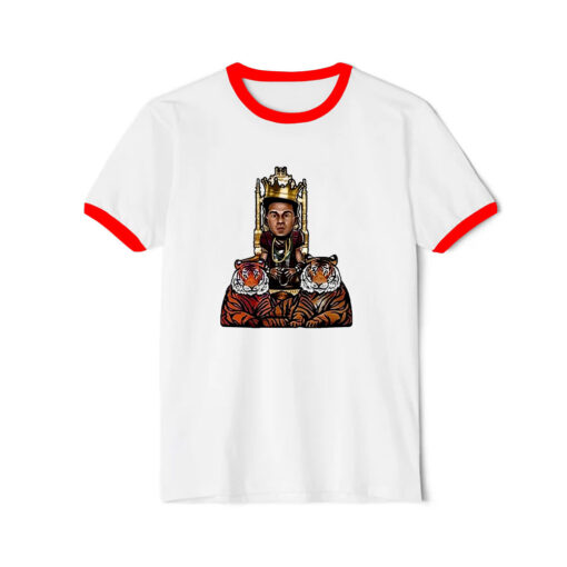 Jordan Travis College King And Tiger Ringer Red Tee