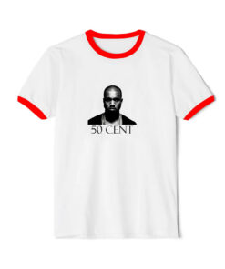 Kanye WEST 50 Cent joke lol kardashian Graphic Ringer Red Tee