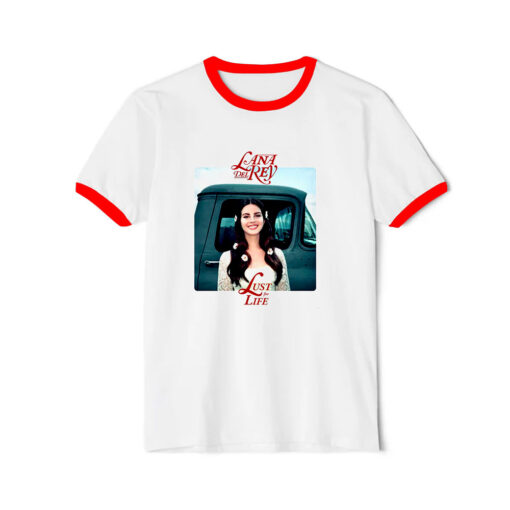 Lana Del Rey Lust For Life Album Ringer Red Tee