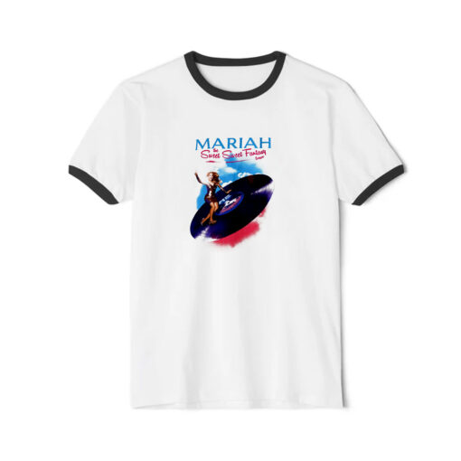 Mariah Carey Sweet Fantasy Tour Ringer Black Tee