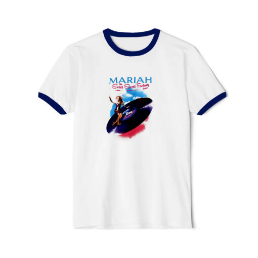 Mariah Carey Sweet Fantasy Tour Ringer Navy Tee