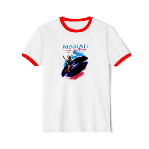 Mariah Carey Sweet Fantasy Tour Ringer Red Tee