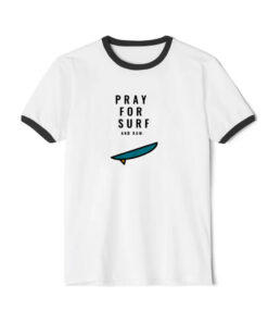 Maui Wildfire Pray For Surf And Rum Ringer Black Tee