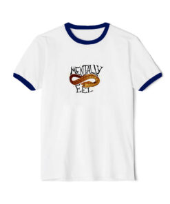 Mentally Eel Ringer Navy Tee