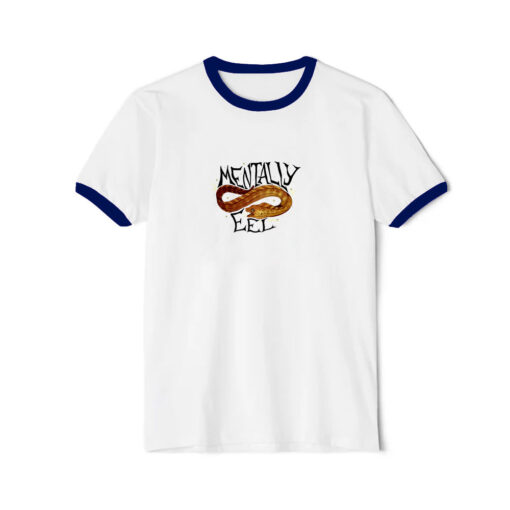 Mentally Eel Ringer Navy Tee