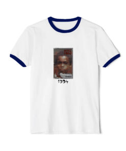 Nas Illmatic 1994 Old School Retro Ringer Navy Tee