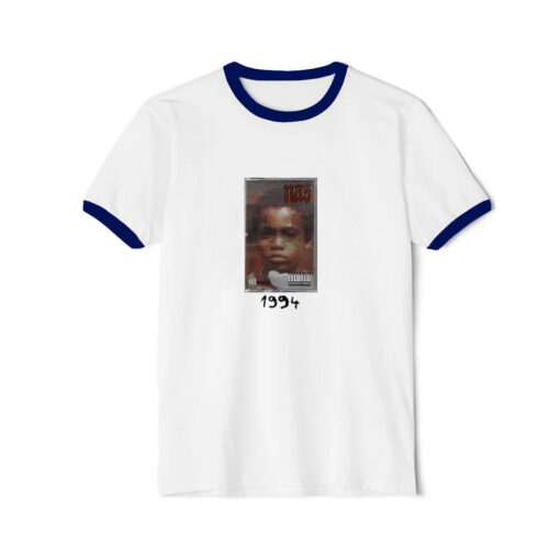 Nas Illmatic 1994 Old School Retro Ringer Navy Tee
