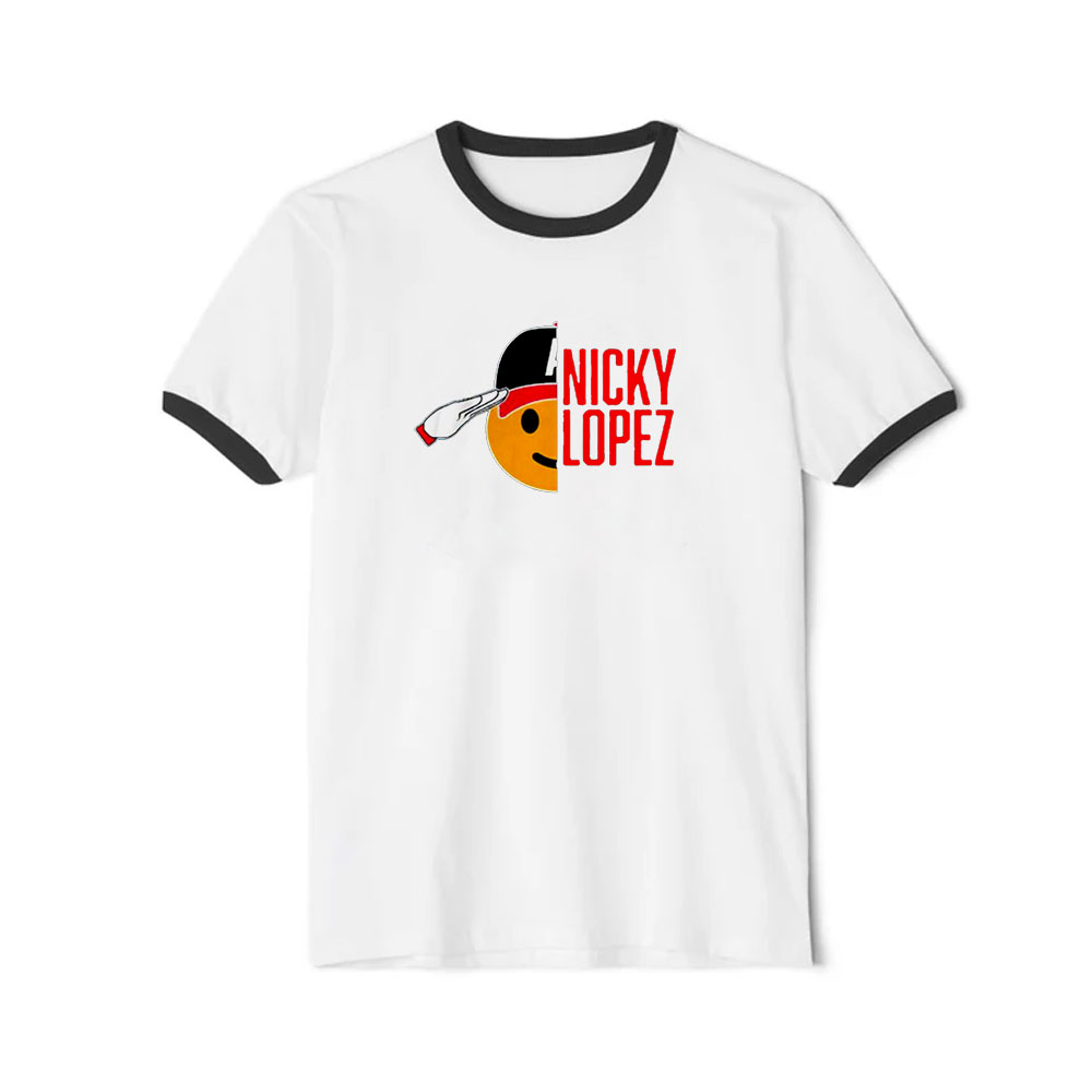 Nicky Lopez Salute Atlanta Braves Ringer Black Tee