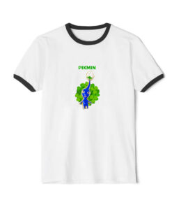 Nintendo Blue Pikmin Ringer Black Tee