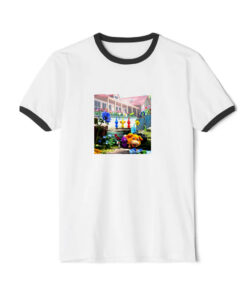 Nintendo Pikmin 4 Graphic Ringer Black Tee