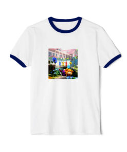 Nintendo Pikmin 4 Graphic Ringer Navy Tee