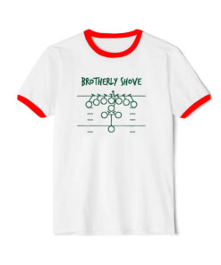 Philadelphia Eagles Brotherly Shove Ringer Red Tee