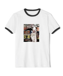 Post Malone Comic Merch Book Art Graphic Ringer Black Tee