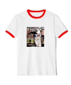 Post Malone Comic Merch Book Art Graphic Ringer Red Tee