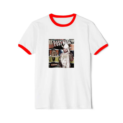 Post Malone Comic Merch Book Art Graphic Ringer Red Tee