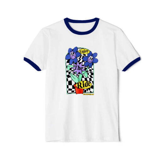Reclaimed Enjoy The Ride Vintage Ringer Navy Tee