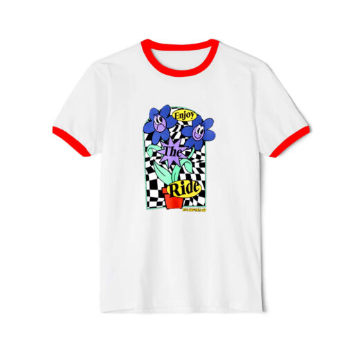 Reclaimed Enjoy The Ride Vintage Ringer Red Tee