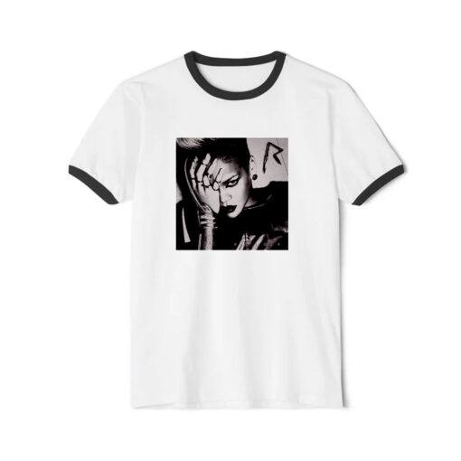 Rihanna Rated R Ringer Black Tee