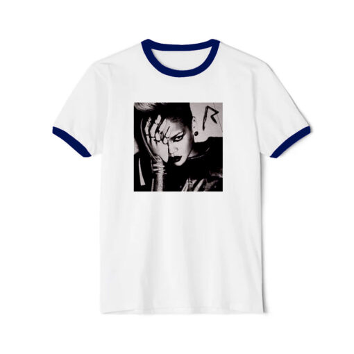 Rihanna Rated R Ringer Navy Tee
