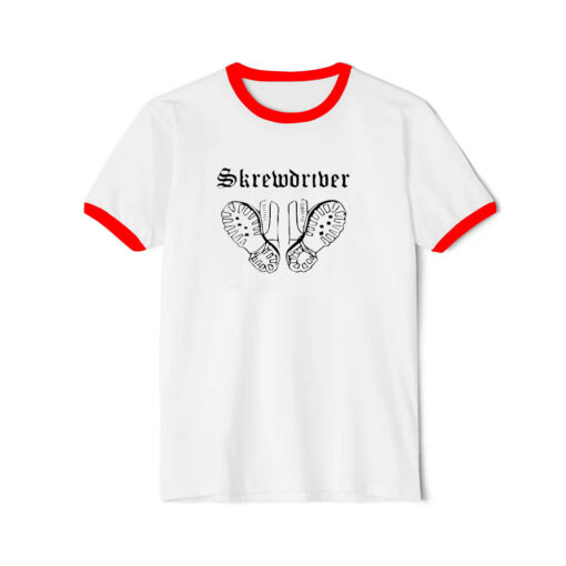 Skrewdriver Boots And Braces Ringer Red Tee