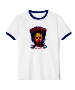 Slaughter Gang Its All A Blur Drake Tour Ringer Navy Tee