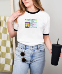 Spongebob Bikini Bottom Driver License Ringer Tee
