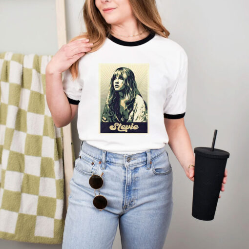 Stevie Vintage 70S Pastel Grunge Style Ringer Tee