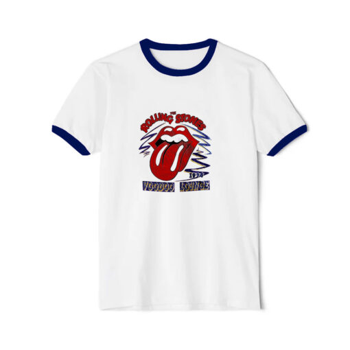 The Rolling Stones 1994 Voodoo Lounge World Tour Ringer Navy Tee