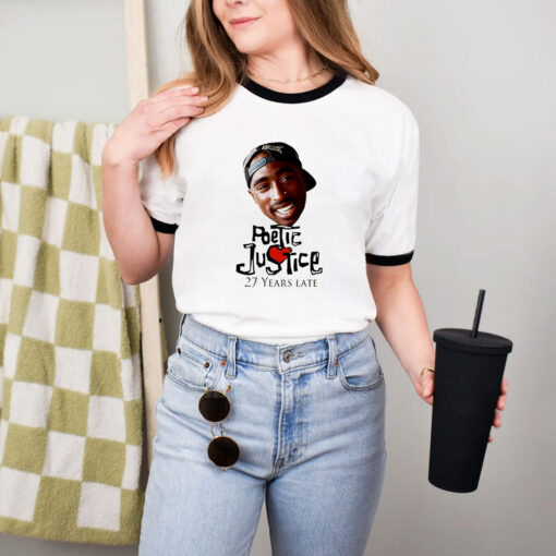 Tupac Poetic Justice 27 Years Late Vintage Ringer Tee