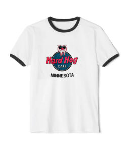 Vintage Hard Hog Cafe Minnesota Ringer Black Tee