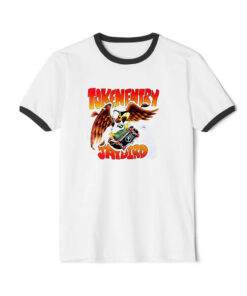 Vintage Token Entry Jaybird Graphic Ringer Black Tee