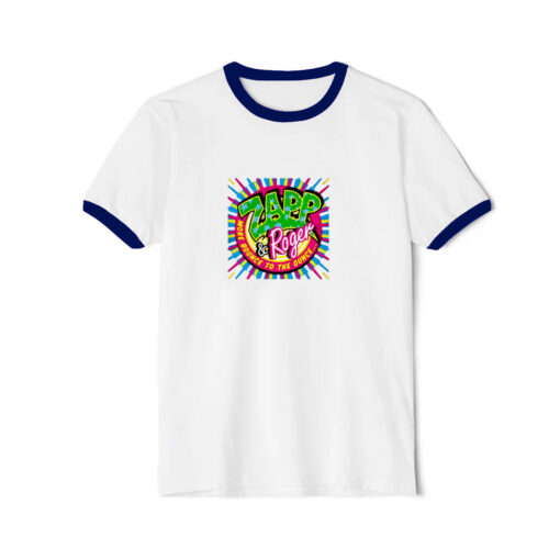 Zapp Roger Funk Band Music Funny Ringer Navy Tee