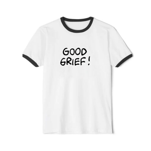 good grief Ringer Black Tee