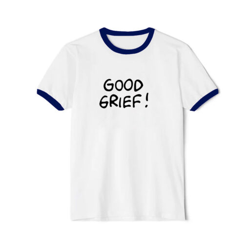 good grief Ringer Navy Tee