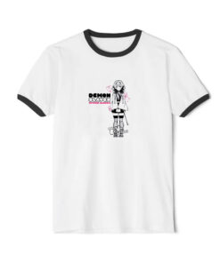 Kimetsu No Yaiba Love Pillar Mitsuri Kanroji Anime Ringer Black Tee