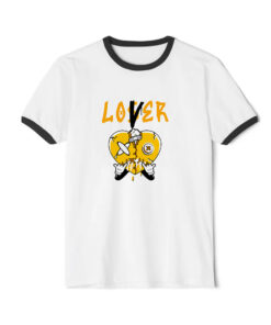 Loser Lover Heart Drip Ringer Black Tee
