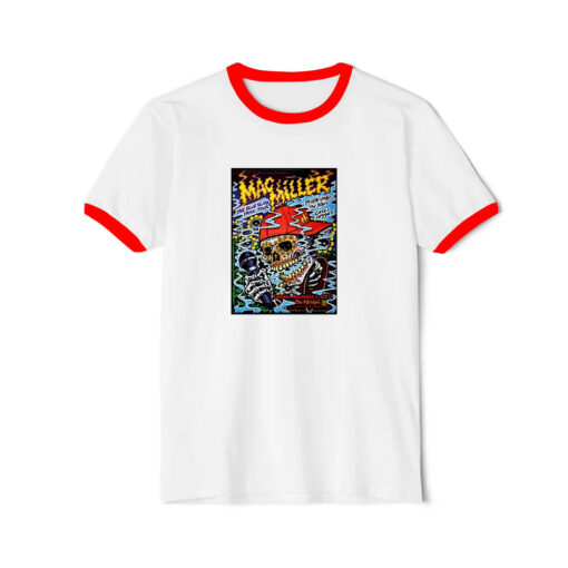Mac Miller Blue Slide Park Tour Ringer Red Tee