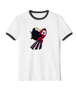 Minions Houston Texans Ringer Black Tee