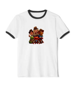 Muppet Or Man Funny Gang Ringer Black Tee