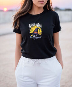 Wicked & Wild Skull with Witch Hat Halloween T Shirt