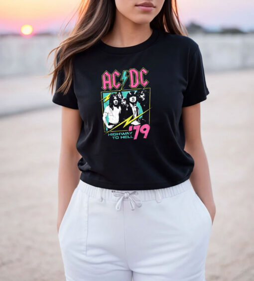 ACDC Highway To Hell Neon T Shirt