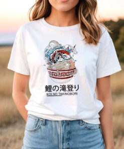 Koi No Takinobori Fish Japan Great Wave Off Kanagawa T Shirt