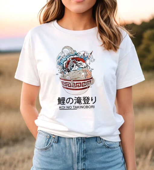 Koi No Takinobori Fish Japan Great Wave Off Kanagawa T Shirt