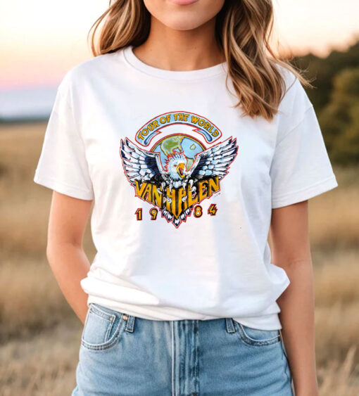 Vintage Van Halen 1984 Tour Of The World T Shirt