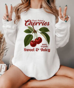 Vintages Retro Cherries Fruit Lover Sweatshirt